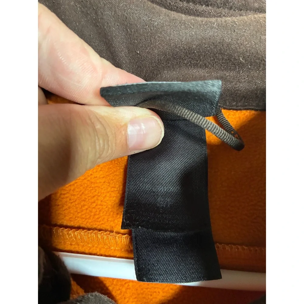 The North Face Apex Softshell Jacket Mens Orange Full Zip Fleece Lined 7737